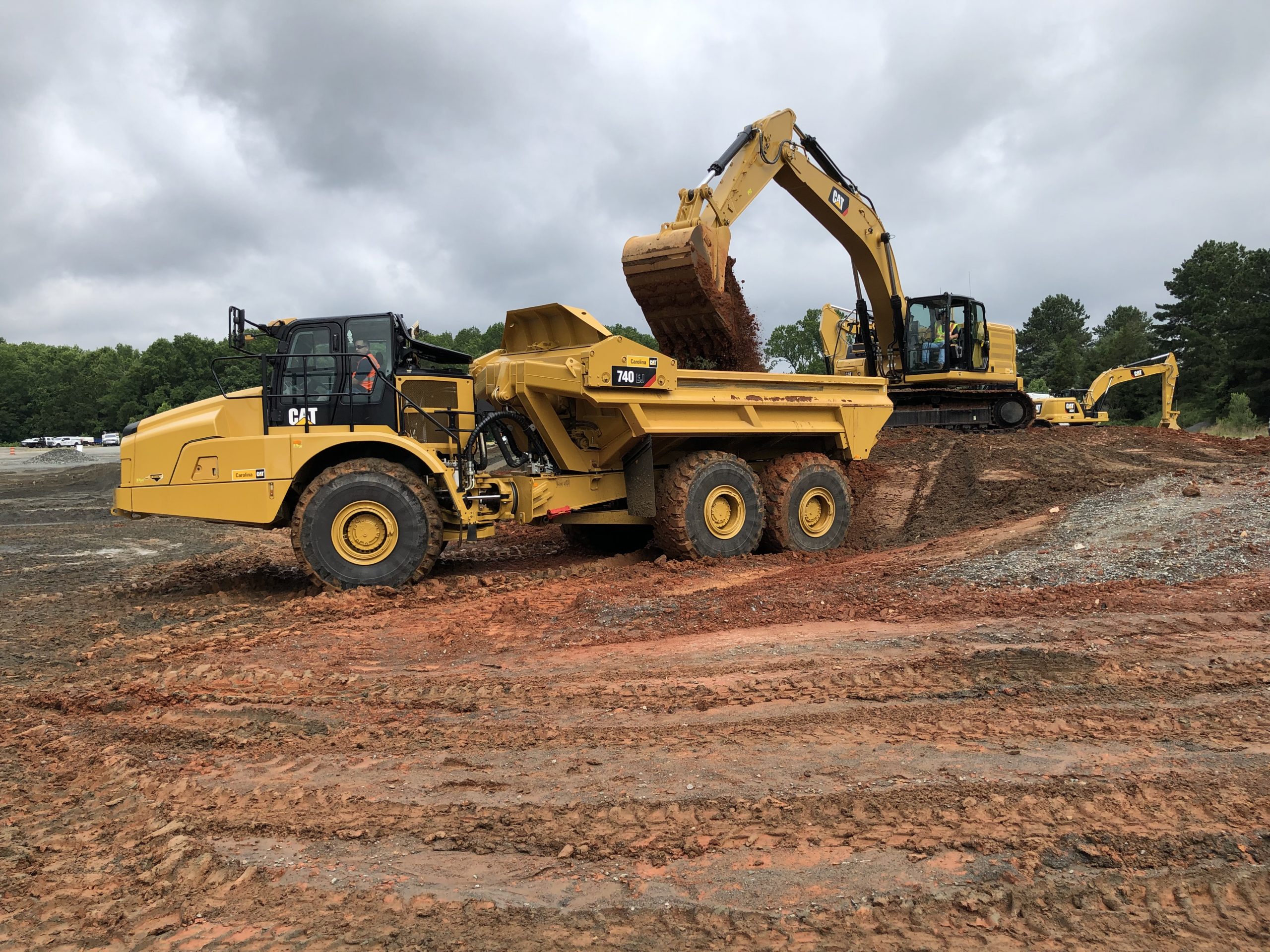 CAT Excavators on Site