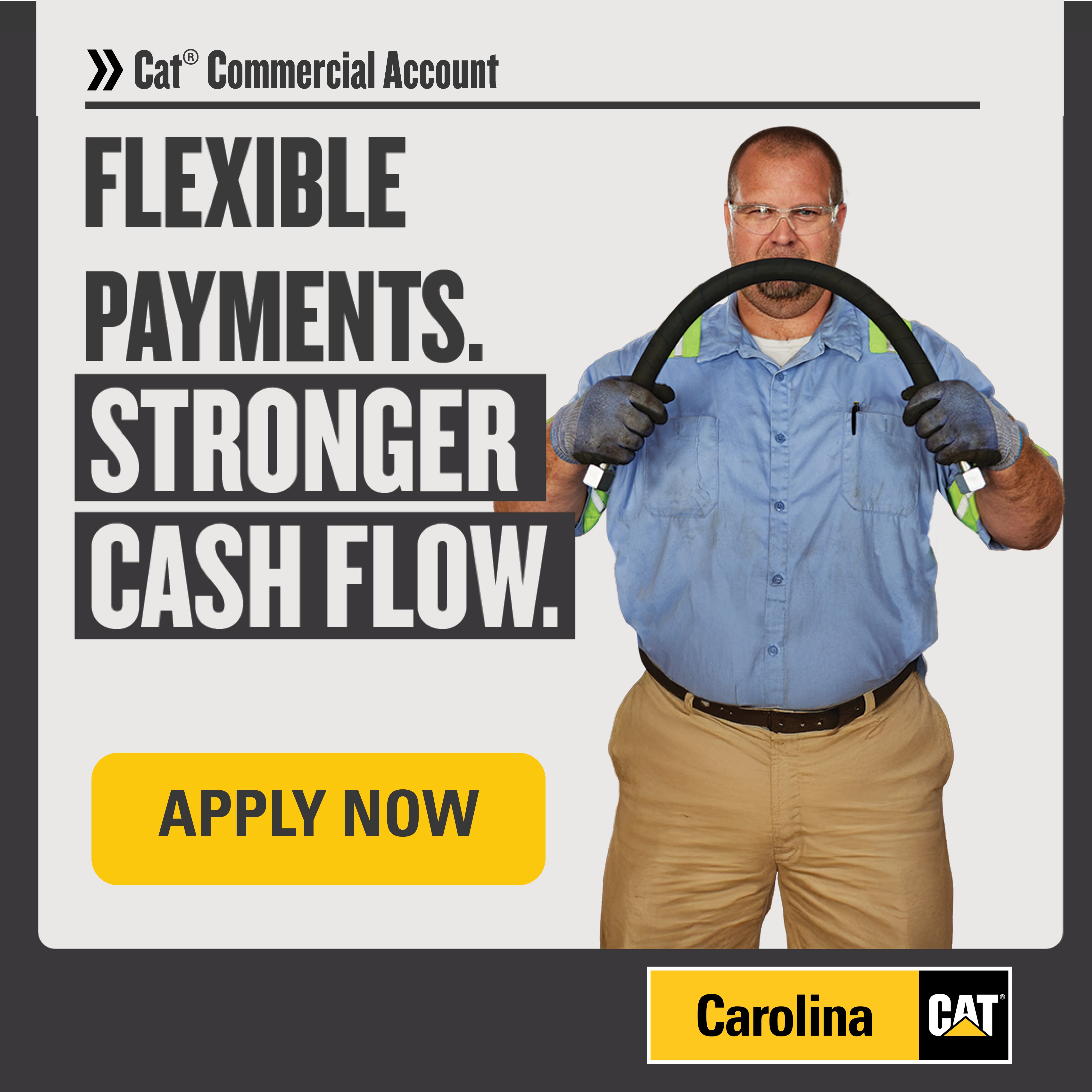 Get 0% for up to 36 Months with a Cat Commercial Account