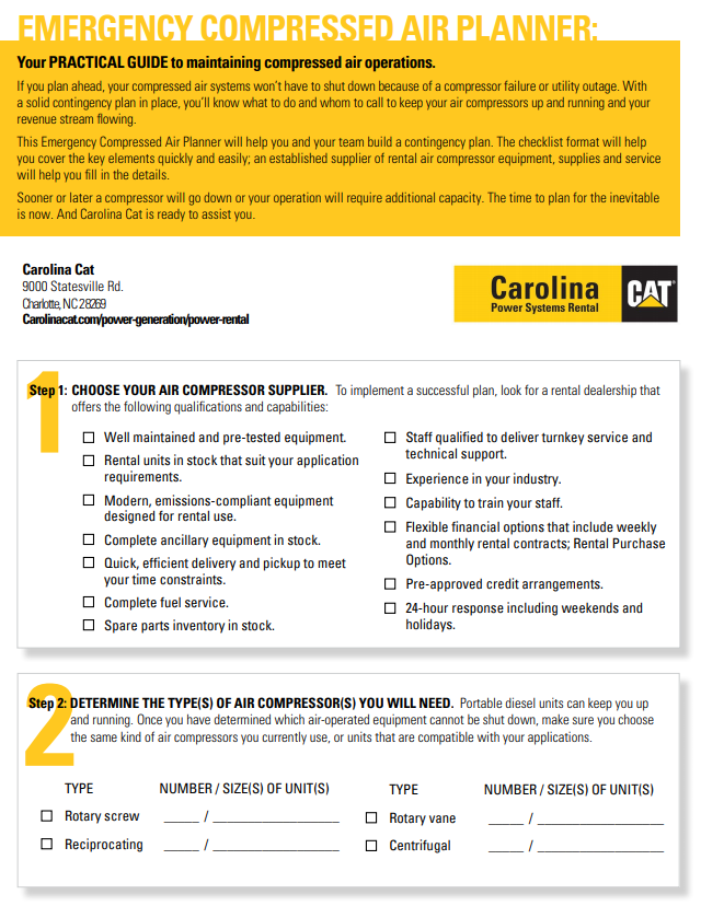 Emergency Compressed Air Planner