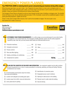 Emergency Power Planner
